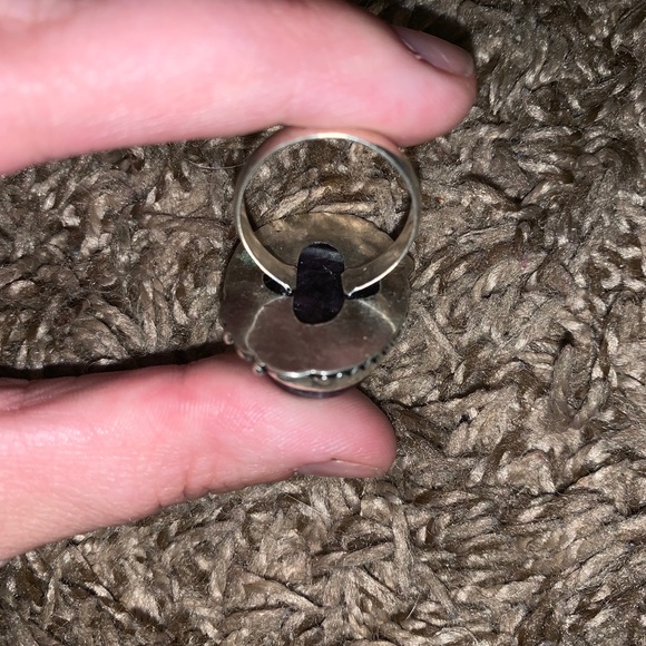 Purple Amethyst Lace Ring & Necklace Set - Picture 6 of 8